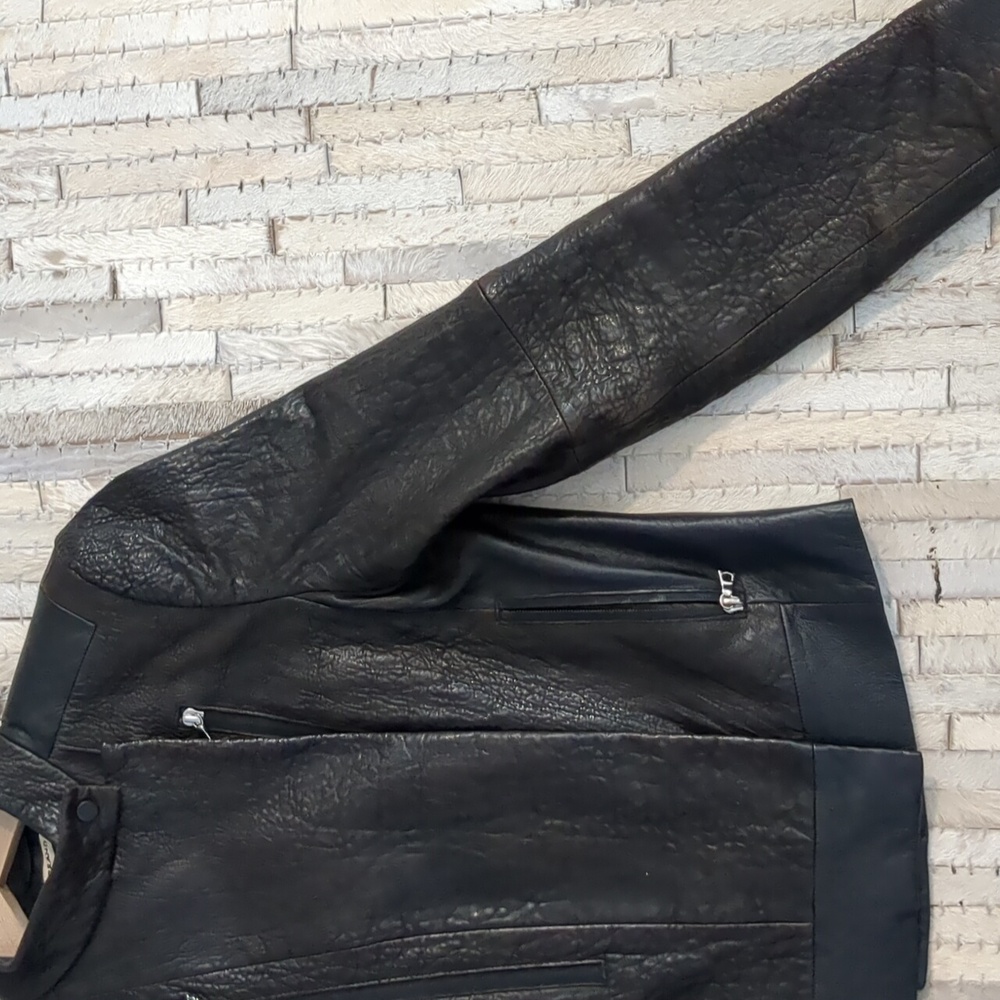 J Brand 100% Lamb Leather Biker Jacket - Picture 4 of 10